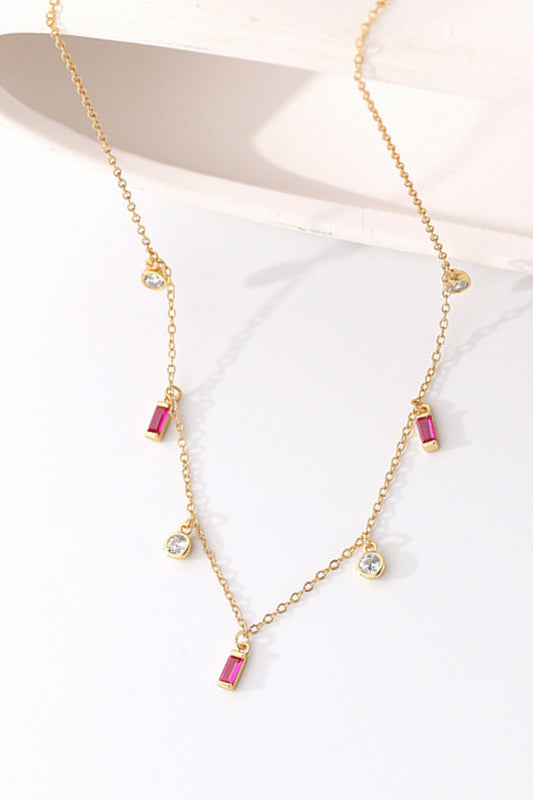 Modern 18K Gold Plated Multi-Charm Chain Necklace