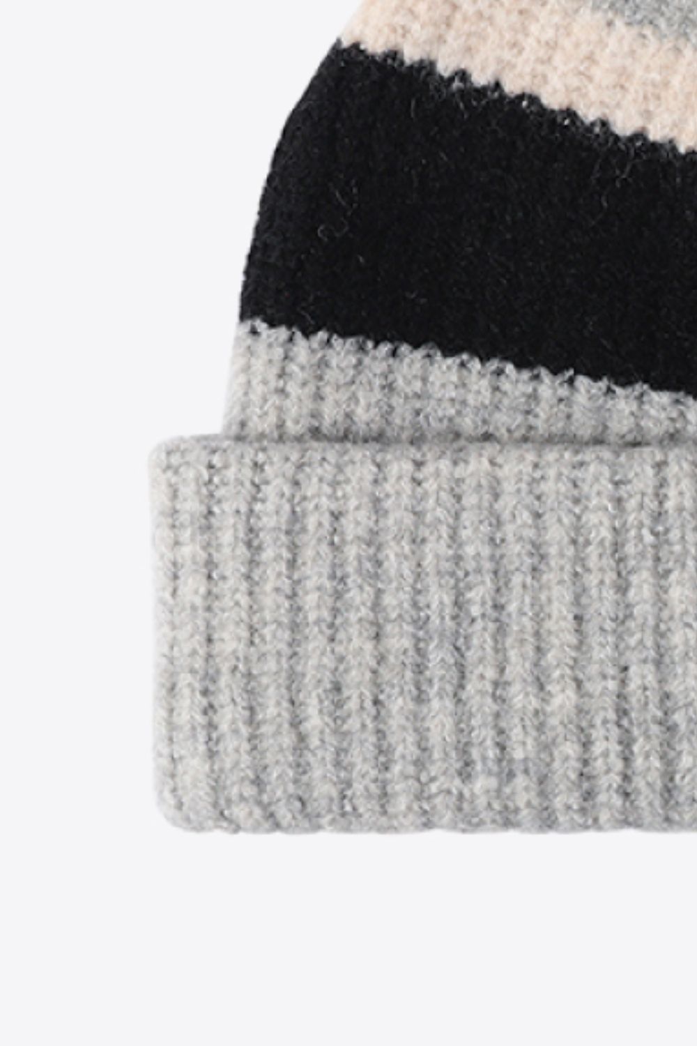 Tricolor Cuffed Knit Beanie Trendsi