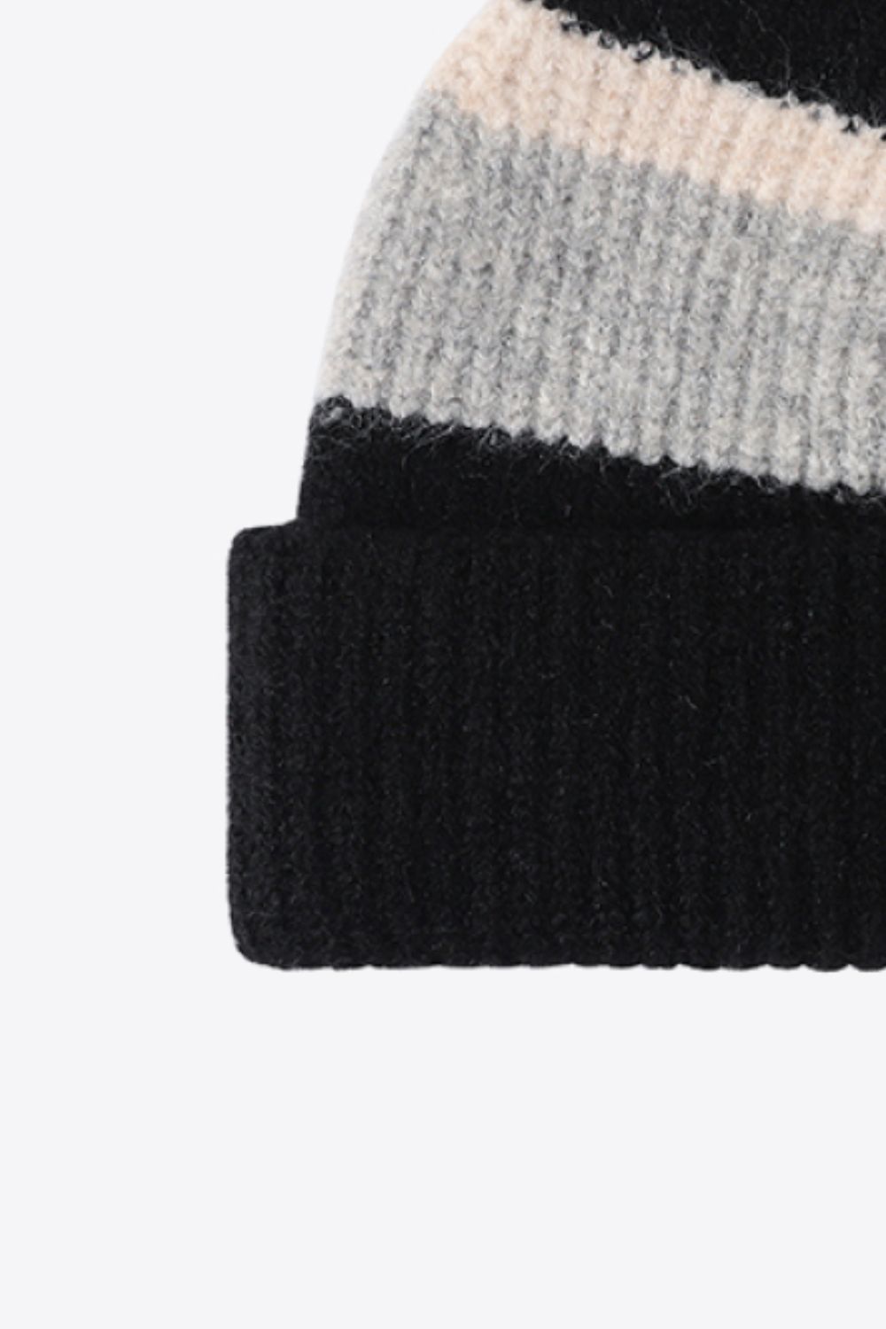 Tricolor Cuffed Knit Beanie Trendsi