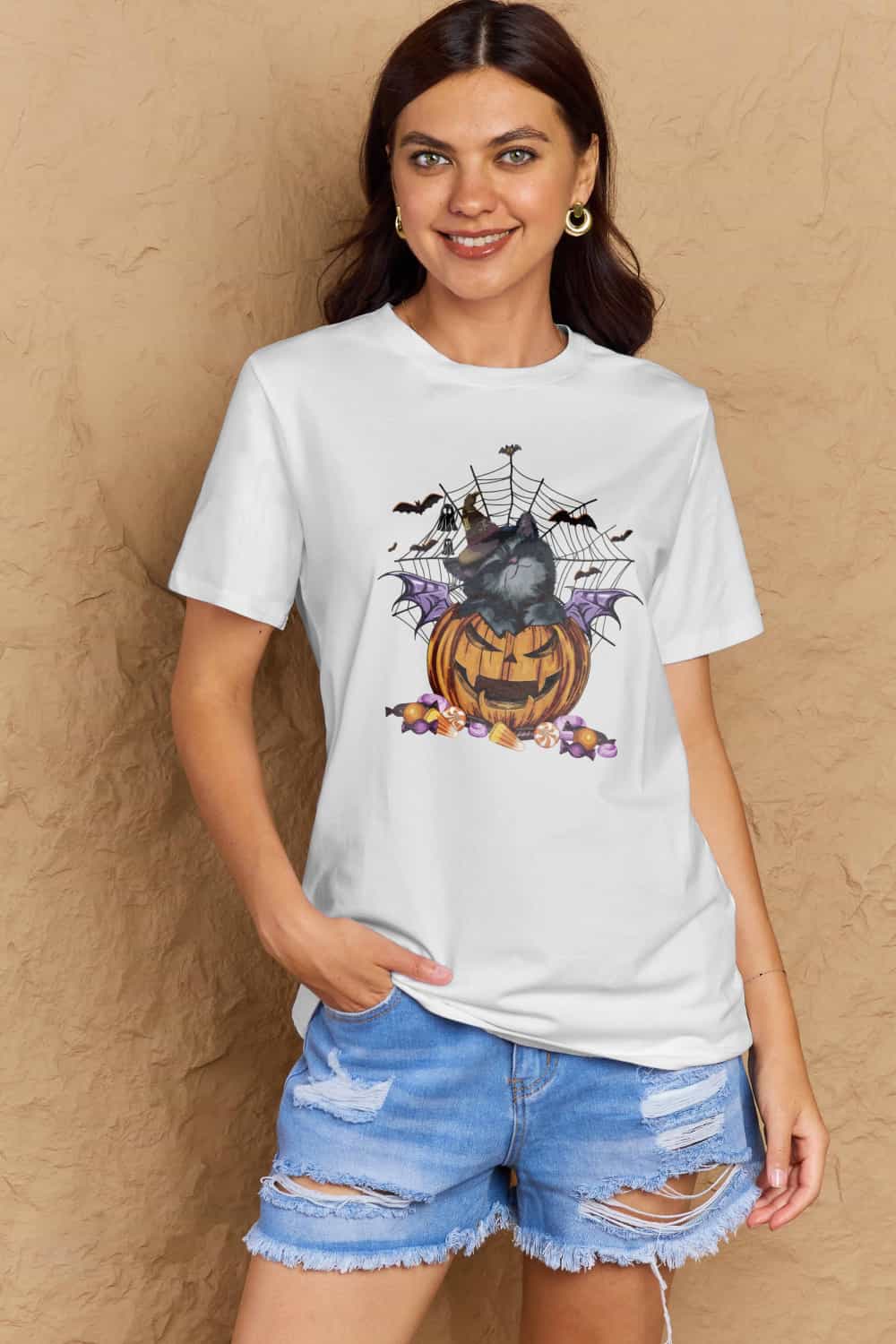 Simply Love Full Size Jack-O'-Lantern Graphic T-Shirt