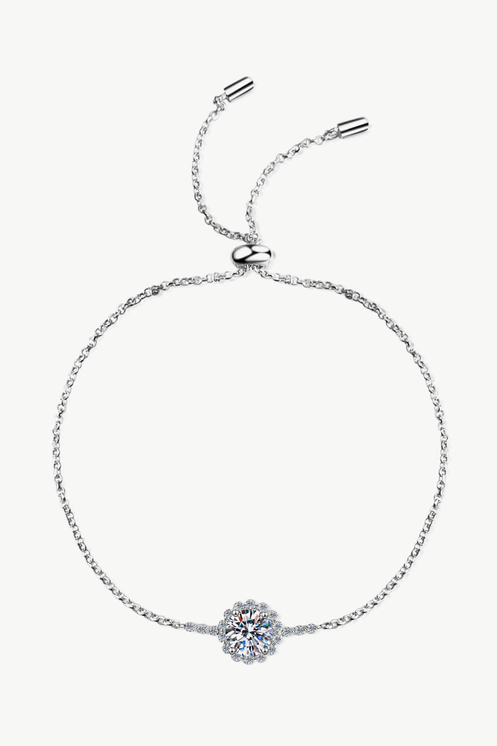 Elegant 1 Carat Moissanite Chain Bracelet